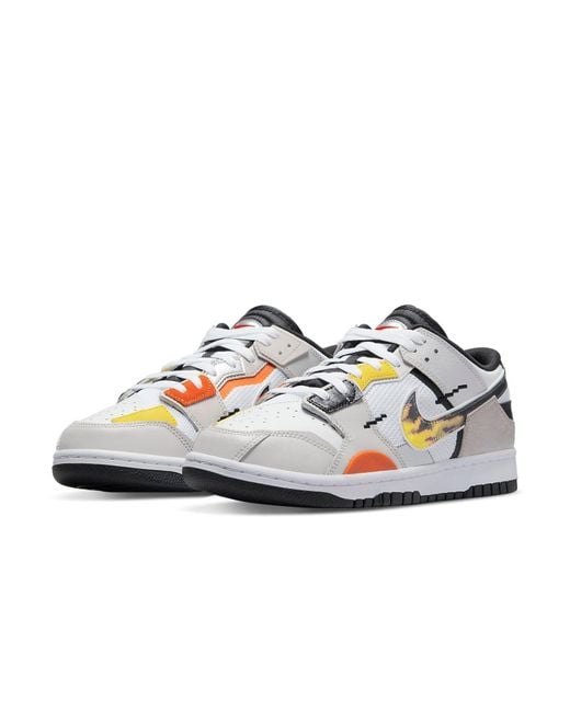 Nike White Dunk Scrap 'Mighty Swooshers' for men