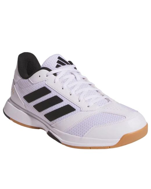 Adidas White Ligra 8 Indoor Shoes for men