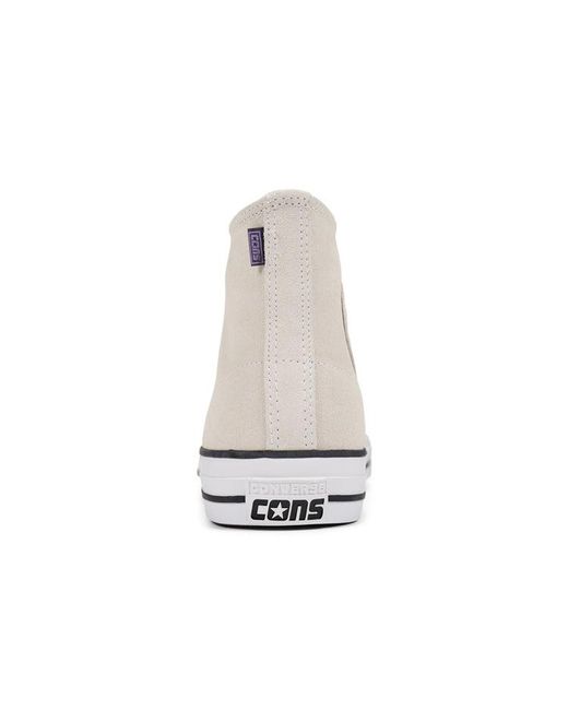 Converse White Suede Cons Ctas Pro High Top