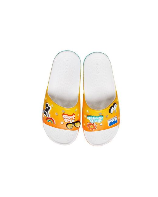 CROCSTM Yellow Free & Easy X Classic Slide 'Sunset' for men