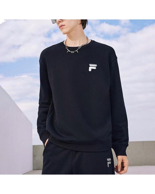 Fila Black Fob Graphic Sweater for men