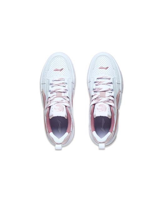 Li-ning White (Wmns) Casual Skate Shoes