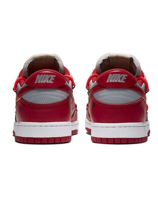 Nike Red X Off- Dunk Low 'University' for men