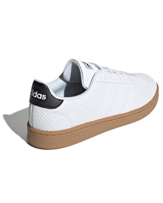 Adidas White Neo Grand Court Gum' for men