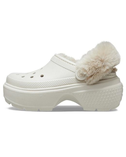 CROCSTM White Stomp Lined Clogs for men