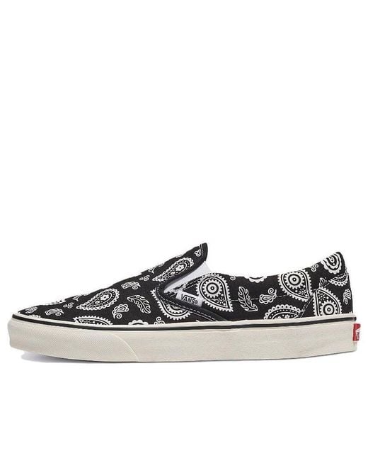 Vans Black Classic Slipon 'Primavera Paisley' for men