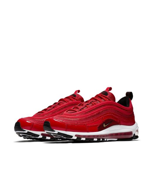Nike Red Air Max 97 Cristiano Ronaldo Portugal Patchwork for men
