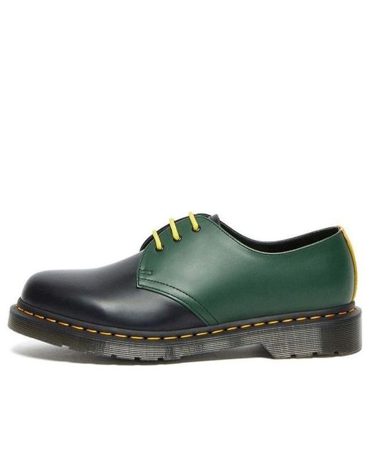 Dr. Martens Green 1461 Contrast Smooth Leather Shoes for men