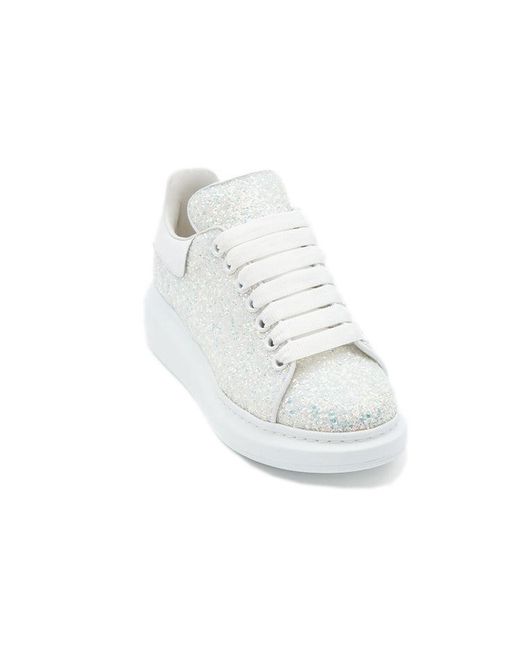 McQueen White (Wmns) Oversized Glitter Sneaker