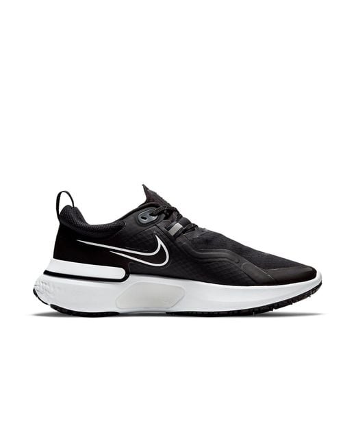 Nike Black React Miler Shield Pure Platinum' for men