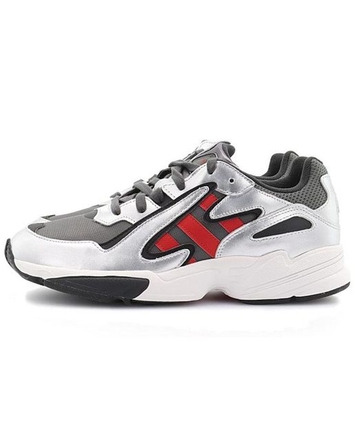 Adidas White Yung-96 Chasm Metallic Scarlet' for men