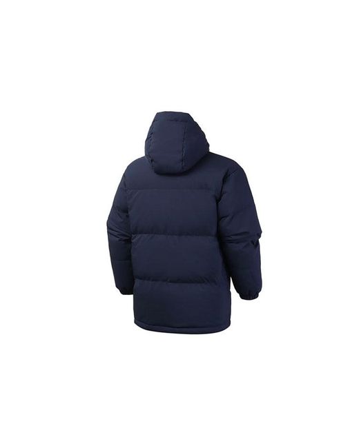 Adidas Blue Reversible Hooded Sports Down Jacket for men