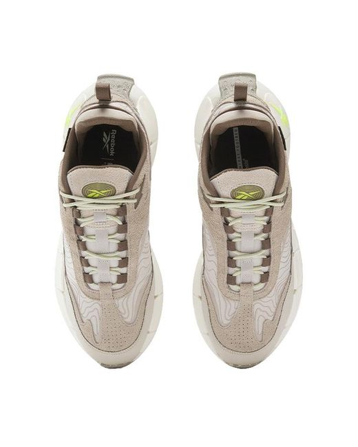 Reebok White Zig Kinetica 2.5 Edge 'Moon Stone Ash' for men