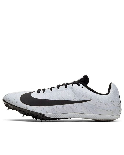 Nike White Air Zoom Rival S 9 Spikes 'Pure Platinum Speckled' for men