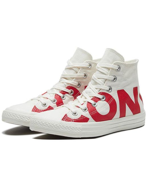 Converse Red Chuck Taylor All Star Hi Top Logo for men