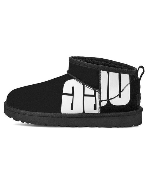 Ugg Black (Wmns) Classic Ultra Mini Broken Logo
