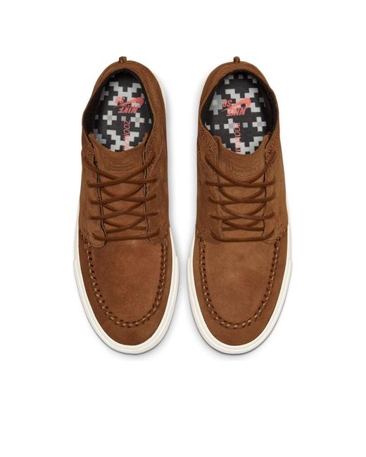 Nike Brown Zoom Stefan Janoski Mid Crafted Sb 'Light British Tan' for men