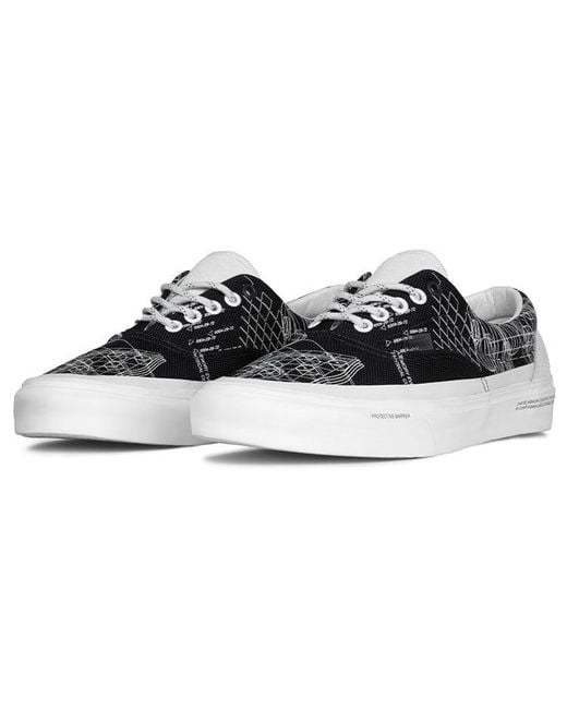 Vans Black C2H4 X Era Skateboarding Shoes Graffiti for men
