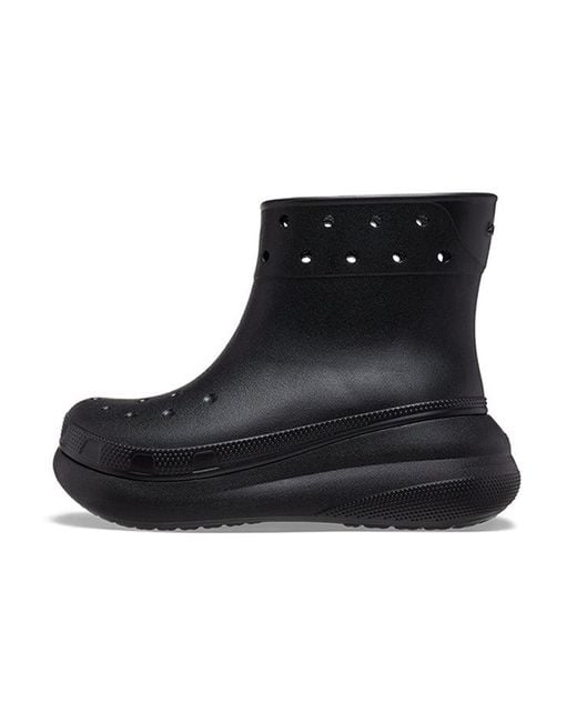 CROCSTM Black Crush Platform Rain Boots – Waterproof