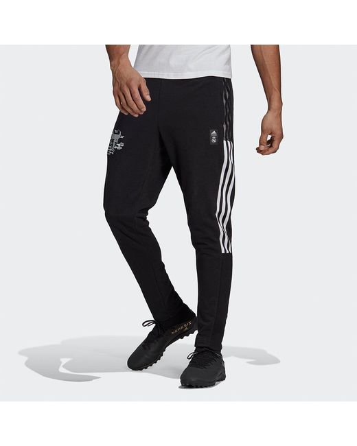 Adidas Black Real Cny Sw Pnt Real Madrid Soccer Trousers For for men