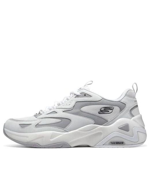 Skechers White D'Lites Hyper Burst for men
