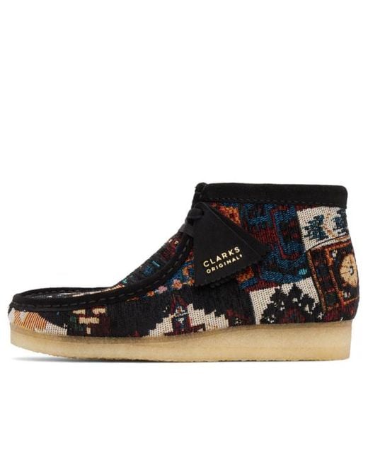 Clarks Black Wallabee Boots Combi' for men