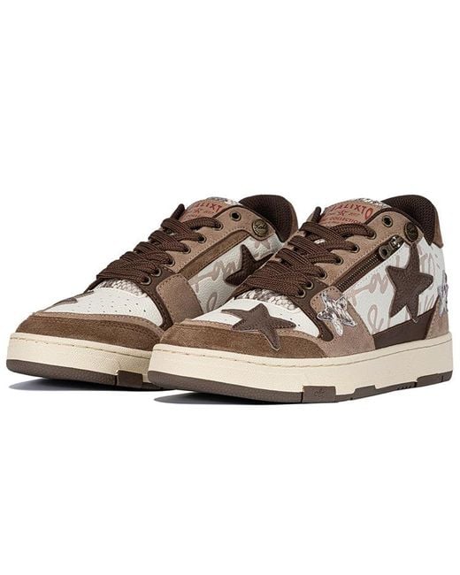 KAALIXTO Brown Skateboarding Retro Low 'Vintage' for men