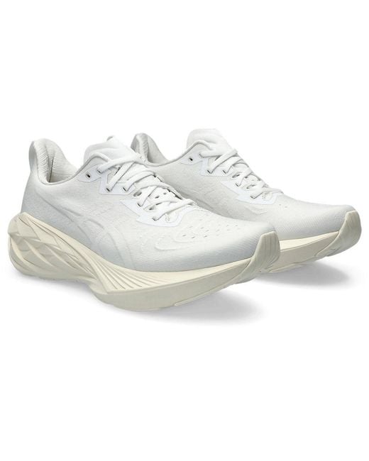 Asics White Novablast 4 Running Shoe for men