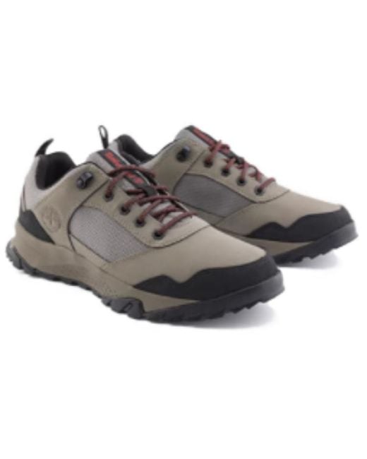 Timberland Brown Lincoln Peak Lite Fabric And Leather Low Hiking Sneakers for men