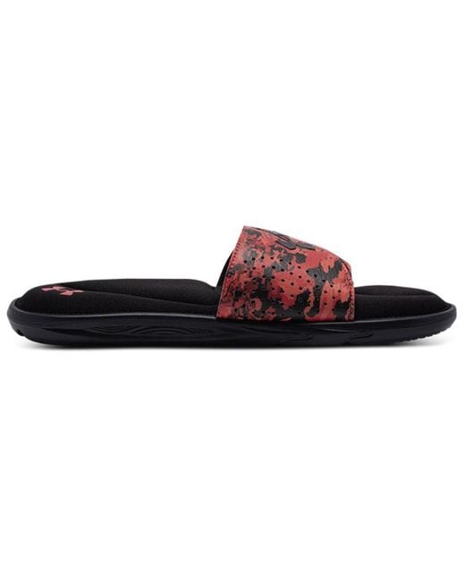Under Armour Brown Ignite 6 Graphic Strap Slide Beta Camo' for men