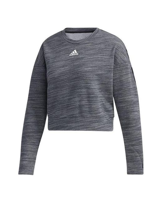 Adidas Gray (Wmns) Short Round Neck Pullover Sports