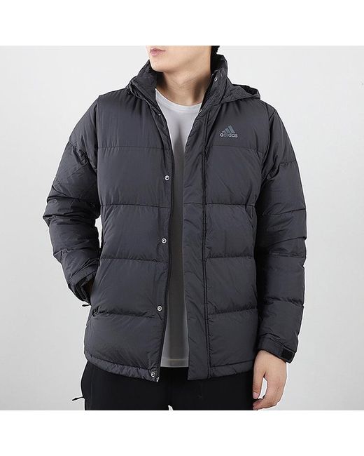 Adidas Gray Logo Print Casual Warm Sport Down Jacket for men