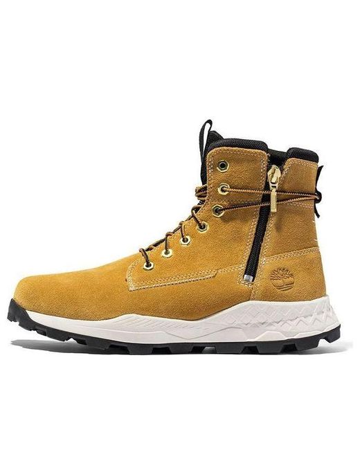 Timberland Natural Brooklyn Side Zip Boot 'Wheat Nubuck With Camo' for men