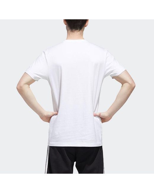 Adidas White Neo X Disney Crossover Donald Duck Printing Casual Short Sleeve for men