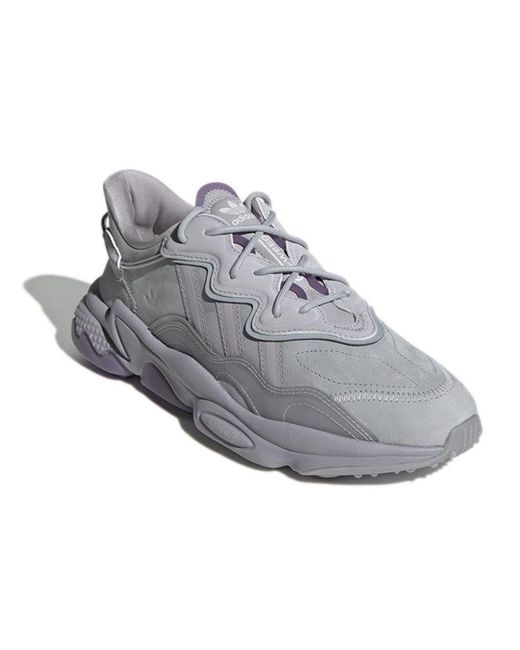 Adidas Gray Originals Ozweego Cozy Wear-Resistant Running Shoes for men