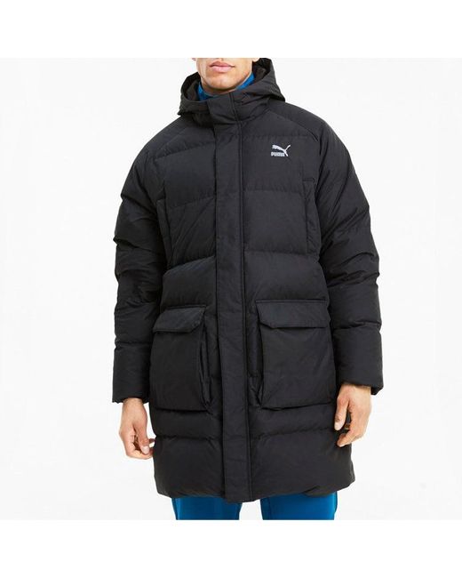 PUMA Black Classics Long Down Jacket for men