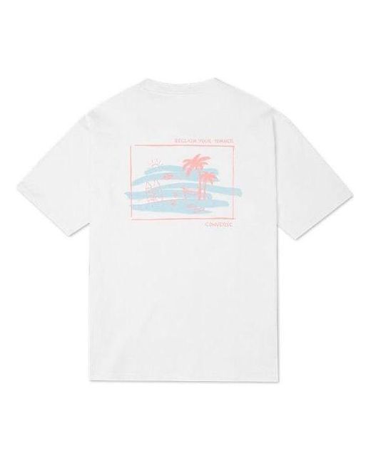 Converse White Summer Activity Surf Graphic T-shirt for men