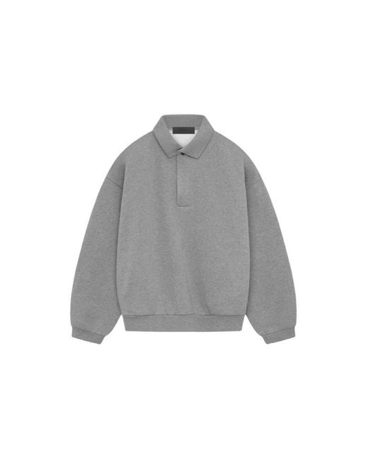 Fear Of God Gray Longsleeve Polo for men