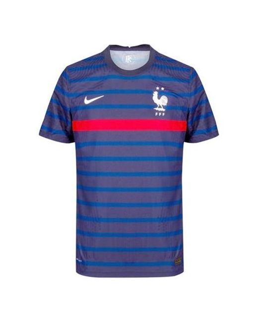Nike Blue 2020 Season France Home Player Edition Stripe Soccer for men