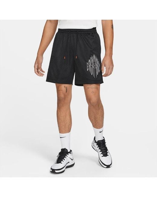 Nike Black Embroidered Logo Breathable Sports Shorts for men