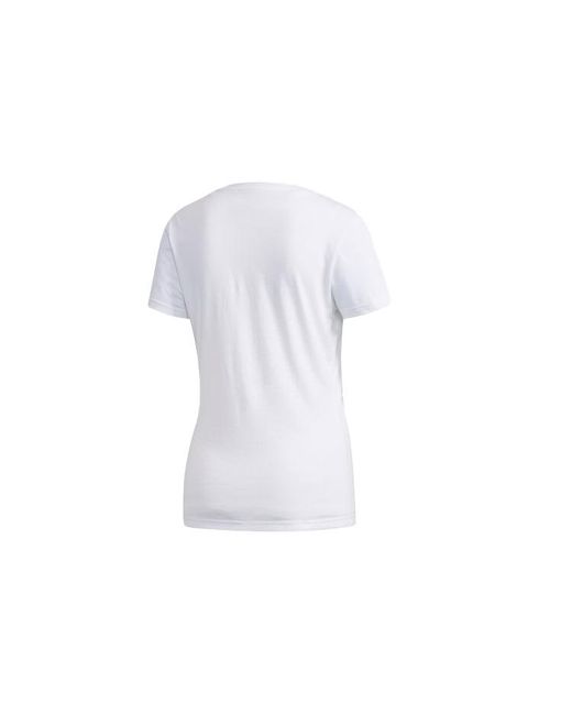Adidas White (Wmns) Neo Fv Tee 2 Sports Round Neck Short Sleeve