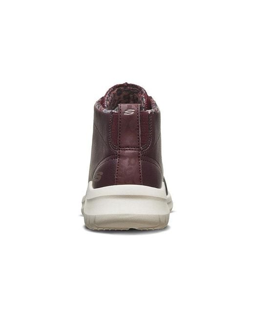Skechers Brown (Wmns) Ultra Flex 2.0 High-Top Running Shoes-Wine