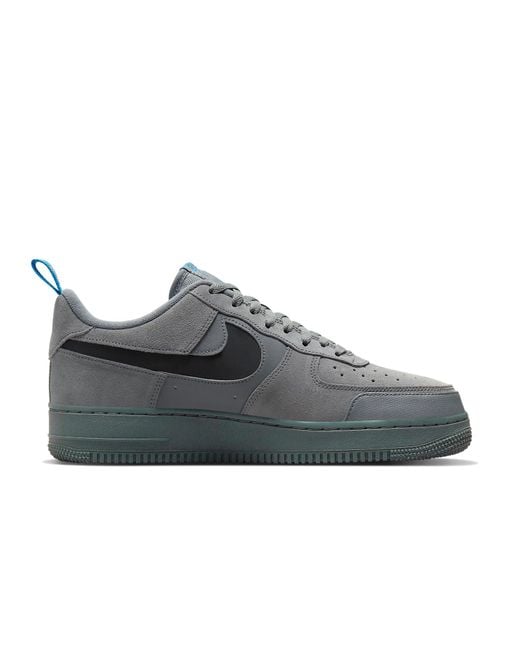 Nike Gray Air Force 1 Low 'Cut Out Swoosh for men