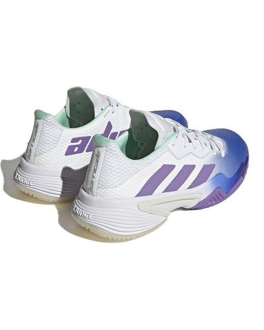 Adidas Blue (Wmns) Barricade Tennis Shoes Lucid'