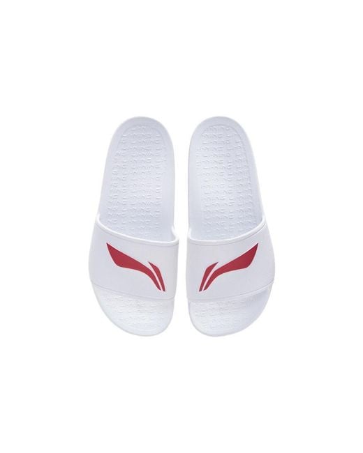 Li-ning White Offcourt Slipper for men