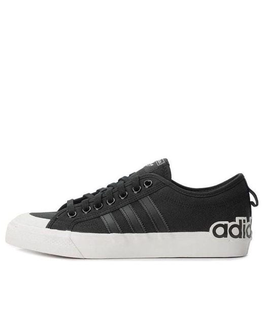 Adidas Black Nizza 'Oversize Heel Logo for men