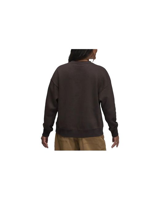 Nike Black (Wmns) Brooklyn Fleece Crewneck Sweatshirt Asia Sizing