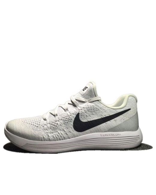 Nike Lunarepic Low Flyknit 2 'white Black' in Gray for Men | Lyst