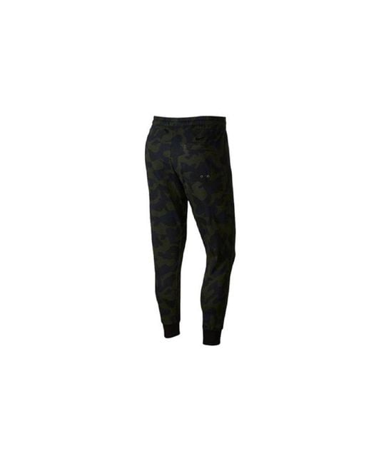 Nike Black Camouflage Knit Stay Warm Bundle Feet Sports Long Pants for men
