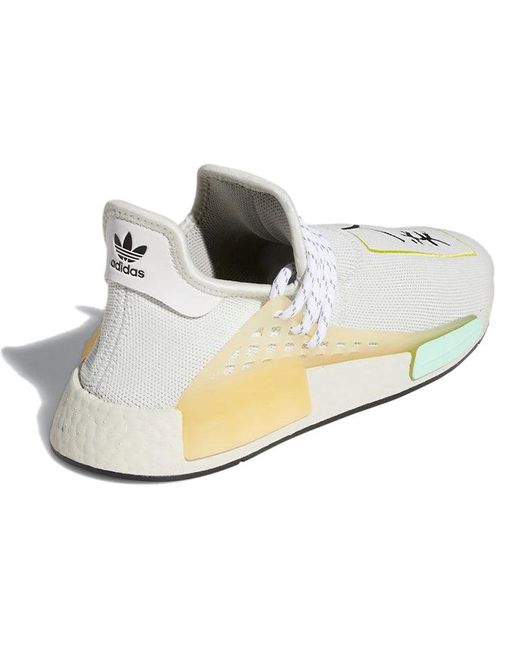 Adidas White X Pharrell Nmd Hu 'Light' for men